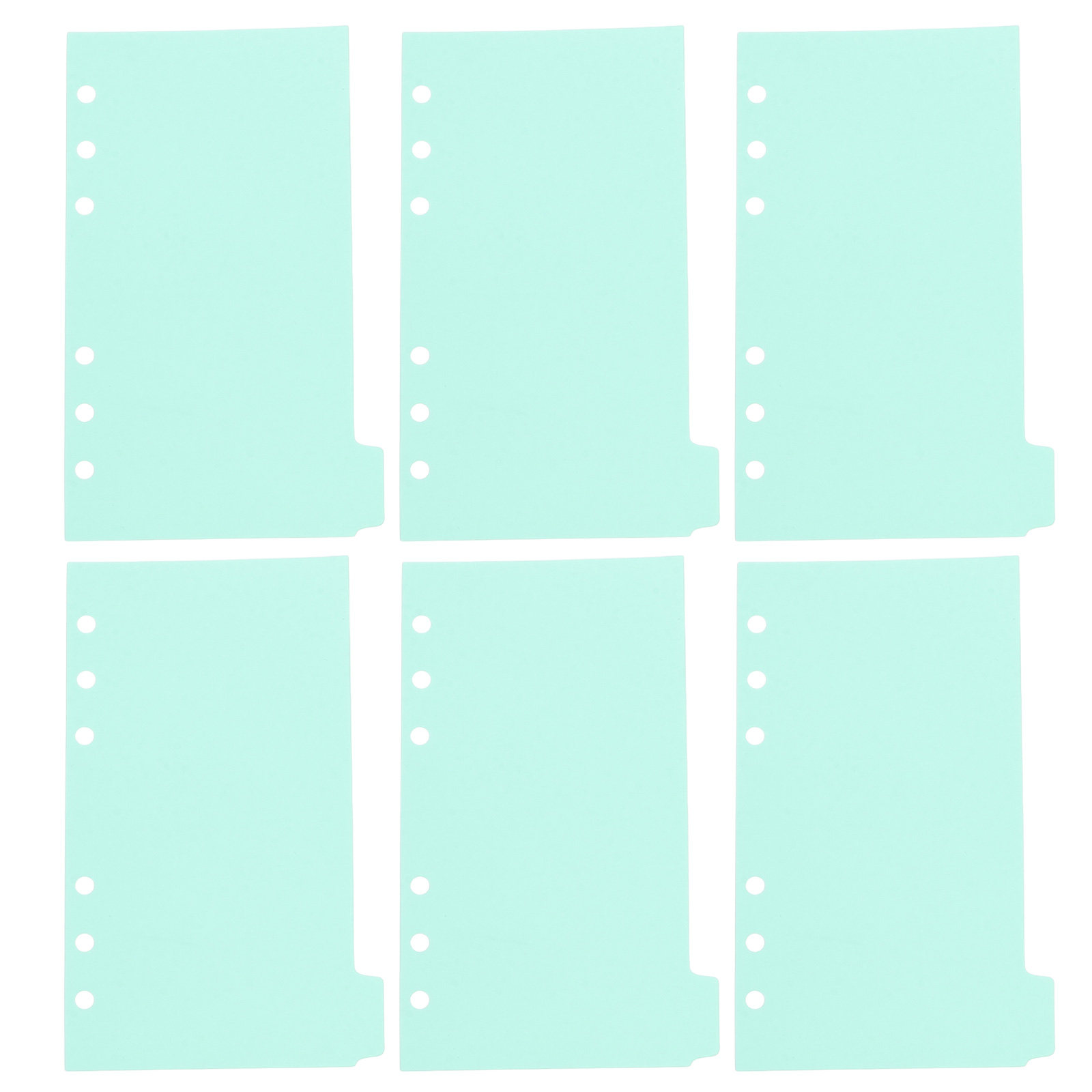 Index Tab Divider - 6 Sheets Binder Index Dividers Detachable