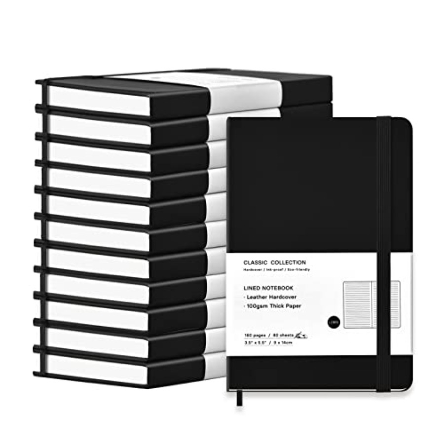 Journal Leather Hardcover - 24 Pack Pocket Notebooks Small Journal