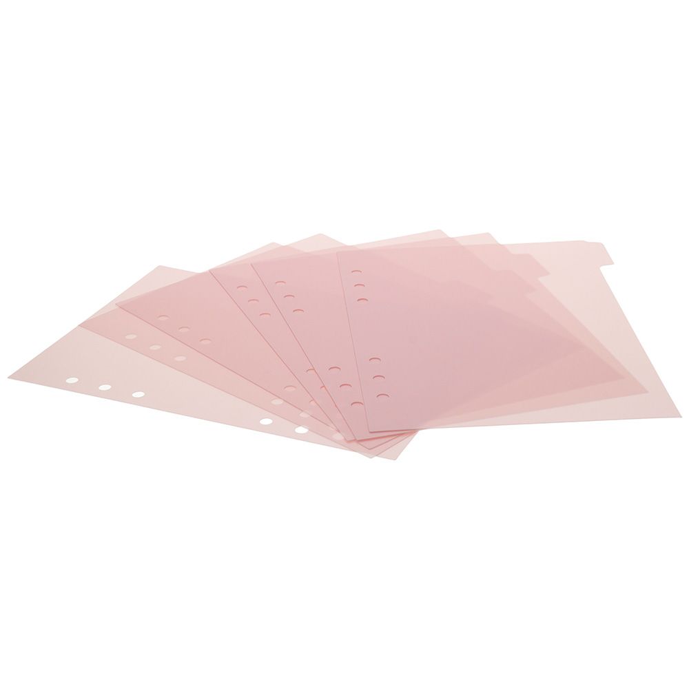 Index Tab Divider - 6 PCS A5 Binder Divider,Pink 6