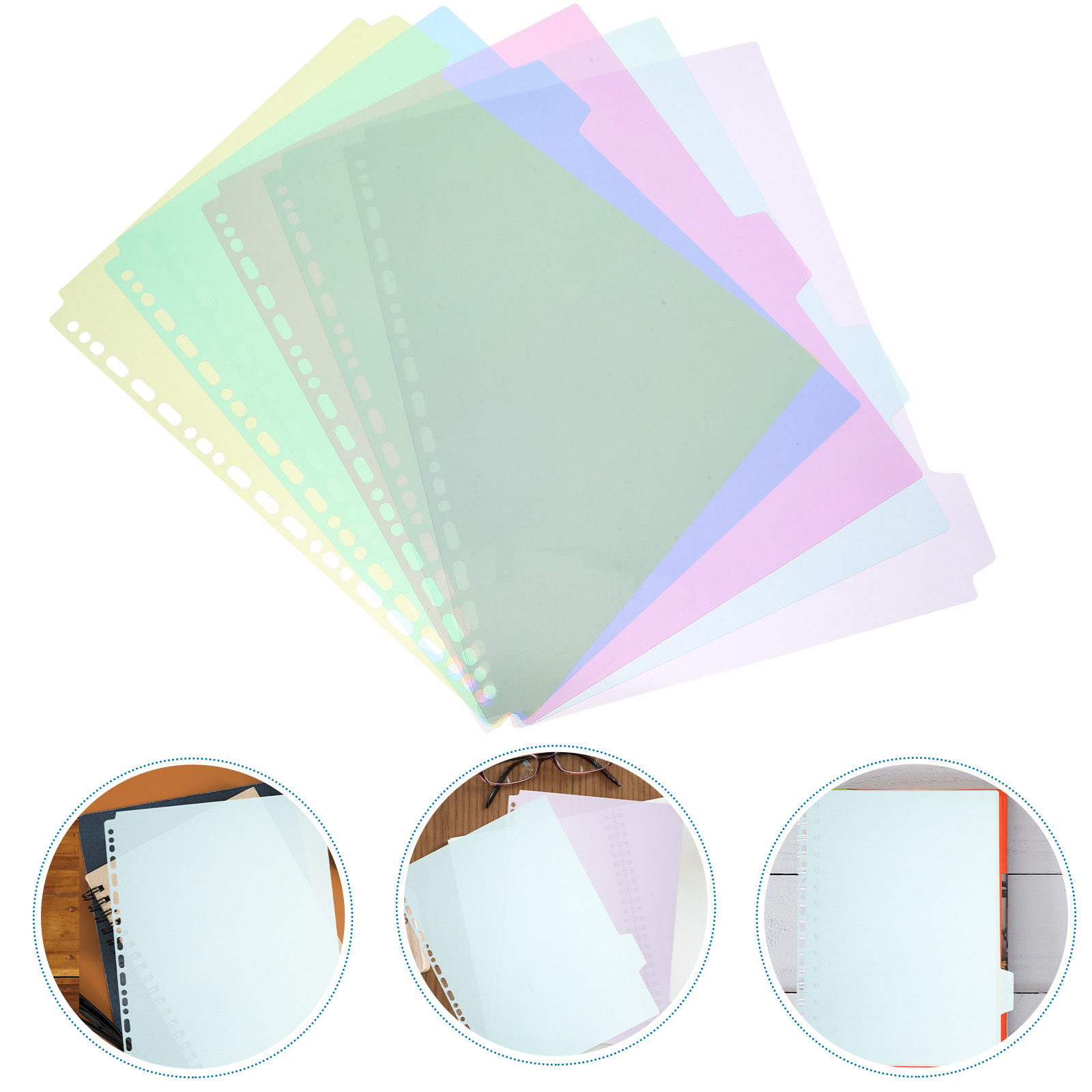 Index Tab Divider - 6Pcs Tabbed Binder Divider Sheets A4