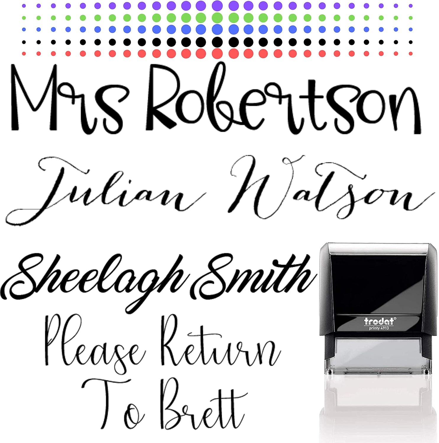 Self Inking Stamp - Custom Self-Inking Signature Stamp - Choose