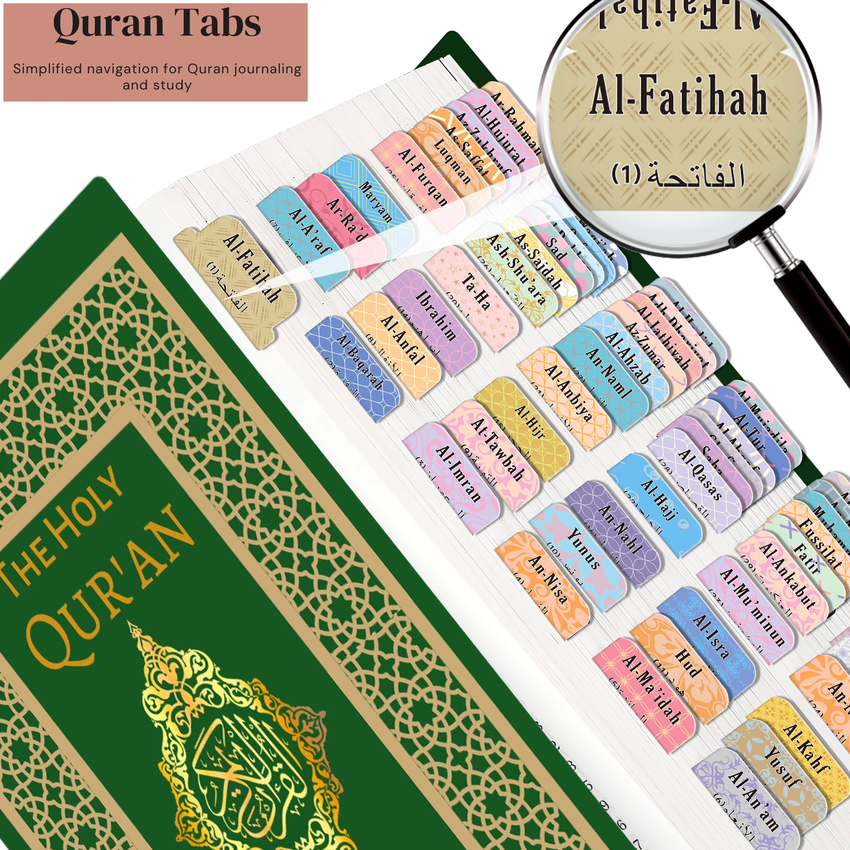 Index Tab Divider - 120 Self-Adhesive Holy Book Tabs in