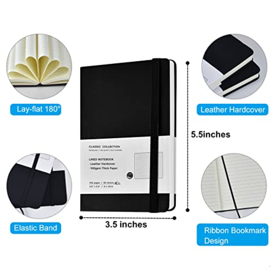 24 Pack Pocket Notebooks Small - Journal Leather Hardcover avaliação e preço