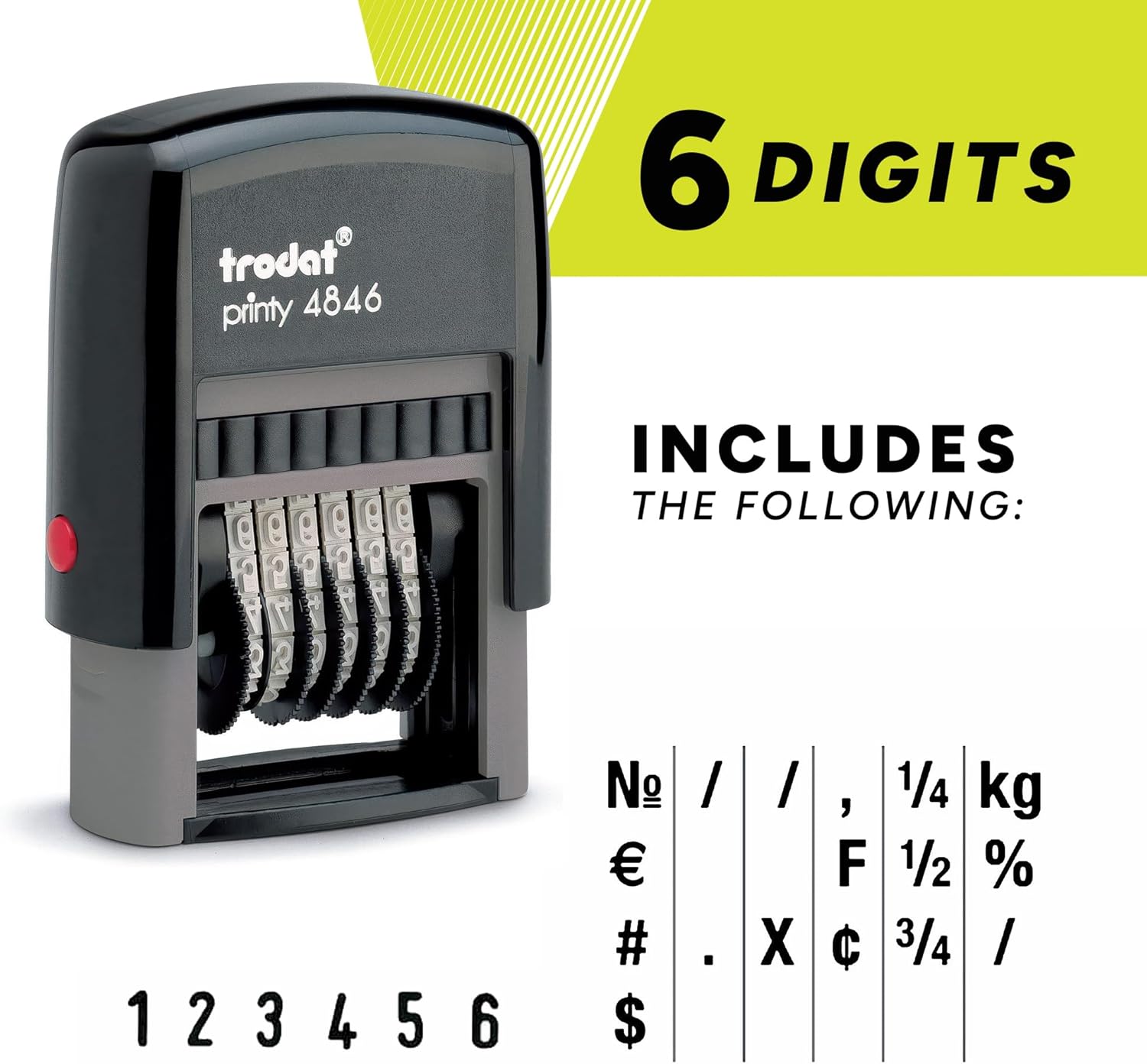 6-Digit Self-Inking Numberer R - Self Inking Stamp avaliação e preço