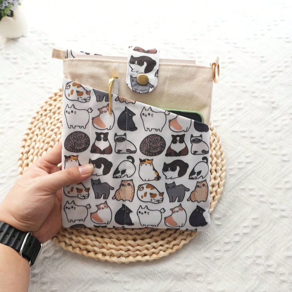1PC Mellow Cat Canvas Book Bag - Ideal Stationery & Office Supply avaliação e preço