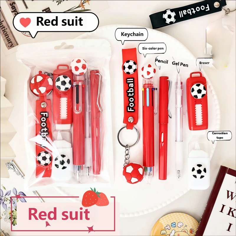 6Pcs Football Theme Stationery - Ideal Stationery & Office Supply avaliação e preço