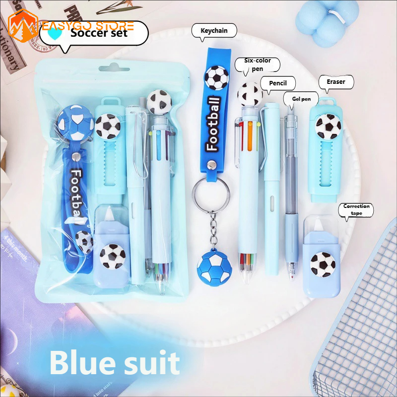 6Pcs Football Theme Stationery - Ideal Stationery & Office Supply avaliação e preço