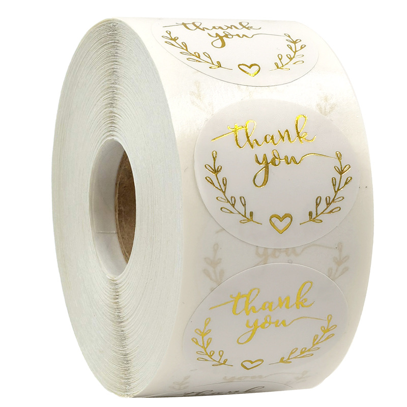 100-500pcs Gold Thank You Stic - Stationery Supplies Business avaliação e preço