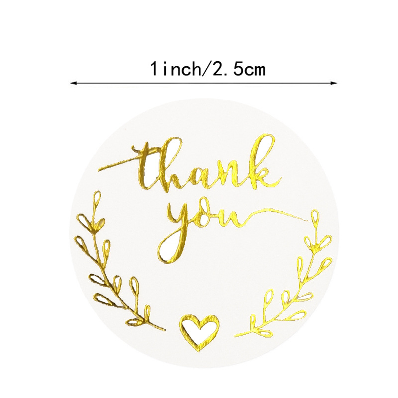 100-500pcs Gold Thank You Stic - Stationery Supplies Business avaliação e preço