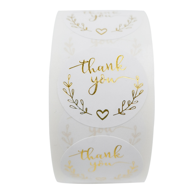 100-500pcs Gold Thank You Stic - Stationery Supplies Business avaliação e preço