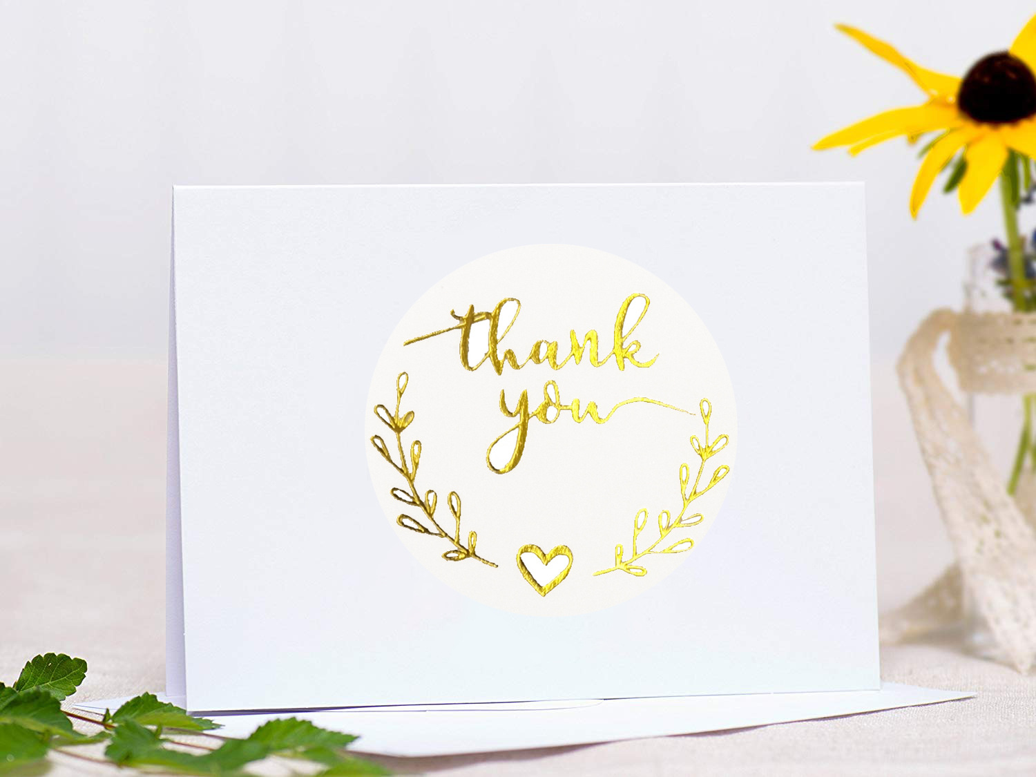 100-500pcs Gold Thank You Stic - Stationery Supplies Business avaliação e preço