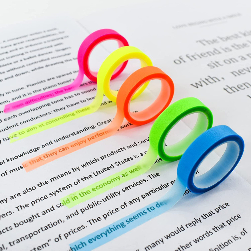 5Rolls Transparent Fluorescent - Index Tab Divider avaliação e preço