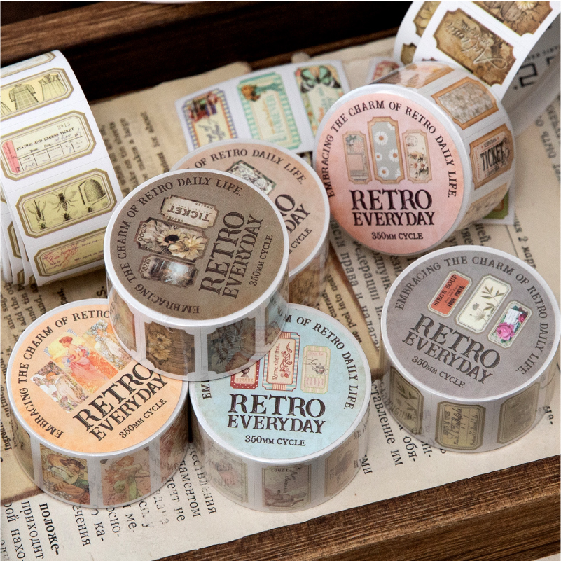 25mm*2m Vintage Letter Washi D - Label Printer Tape avaliação e preço