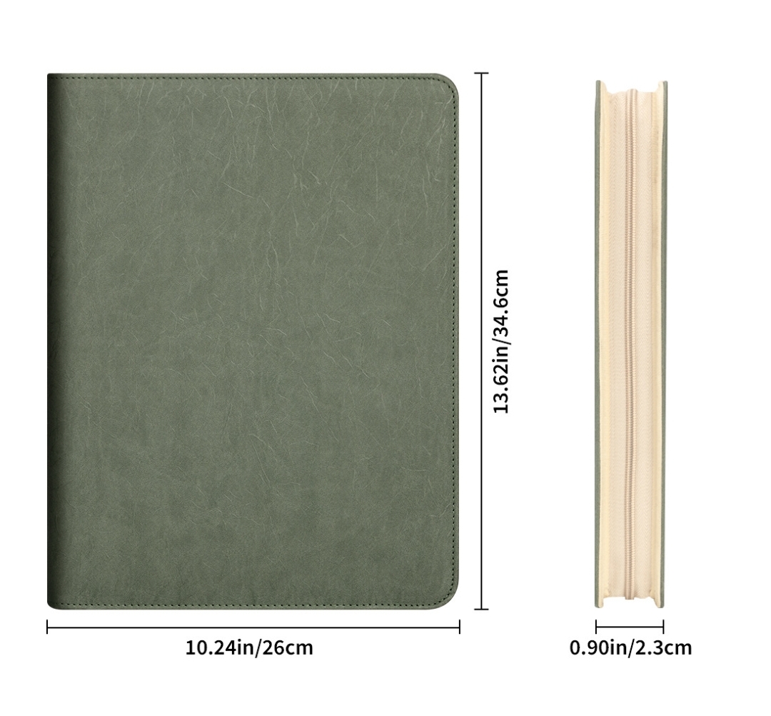 New A4 Zippered Padfolio Folde - Portfolio Folder Zip avaliação e preço