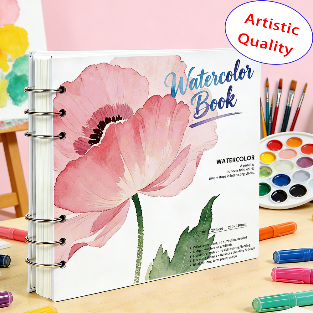 Watercolor Book 210x210mm 300G - Art Sketchbook Ring avaliação e preço