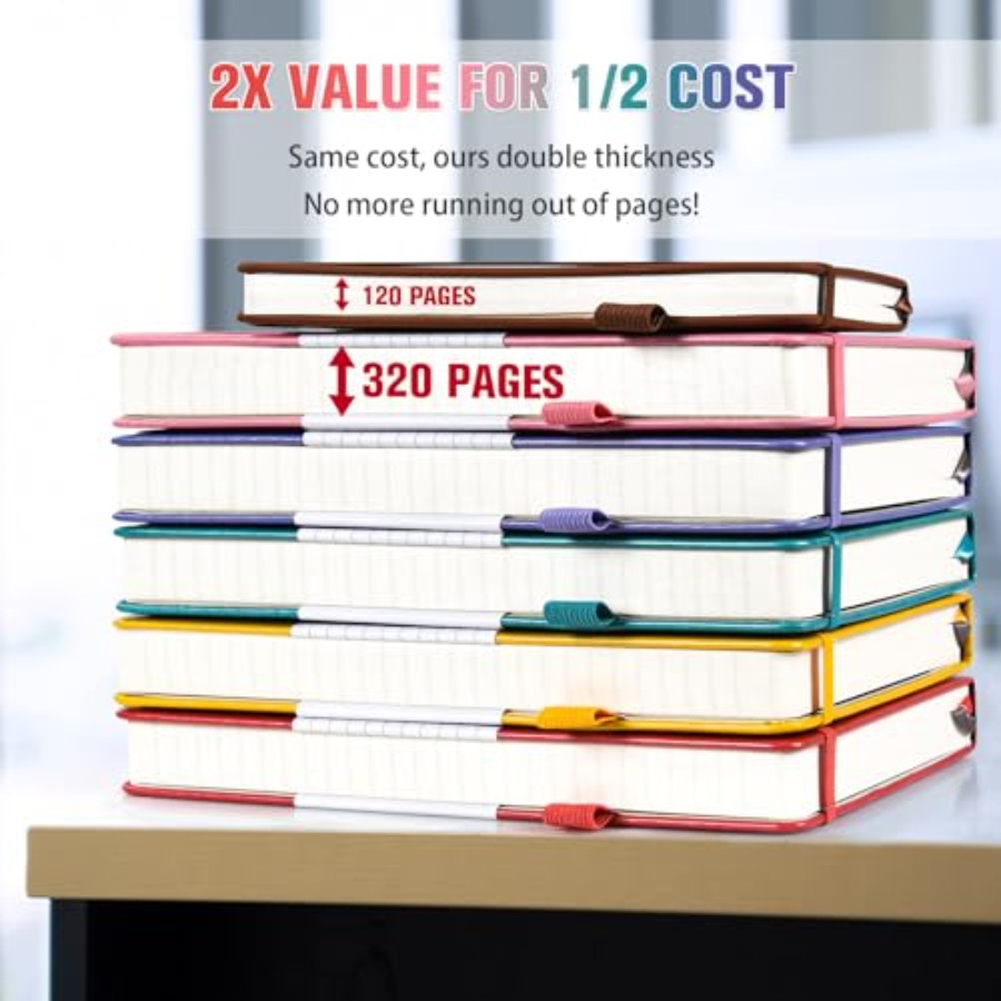 5 Pack Lined Notebook Journal  - Journal Leather Hardcover avaliação e preço