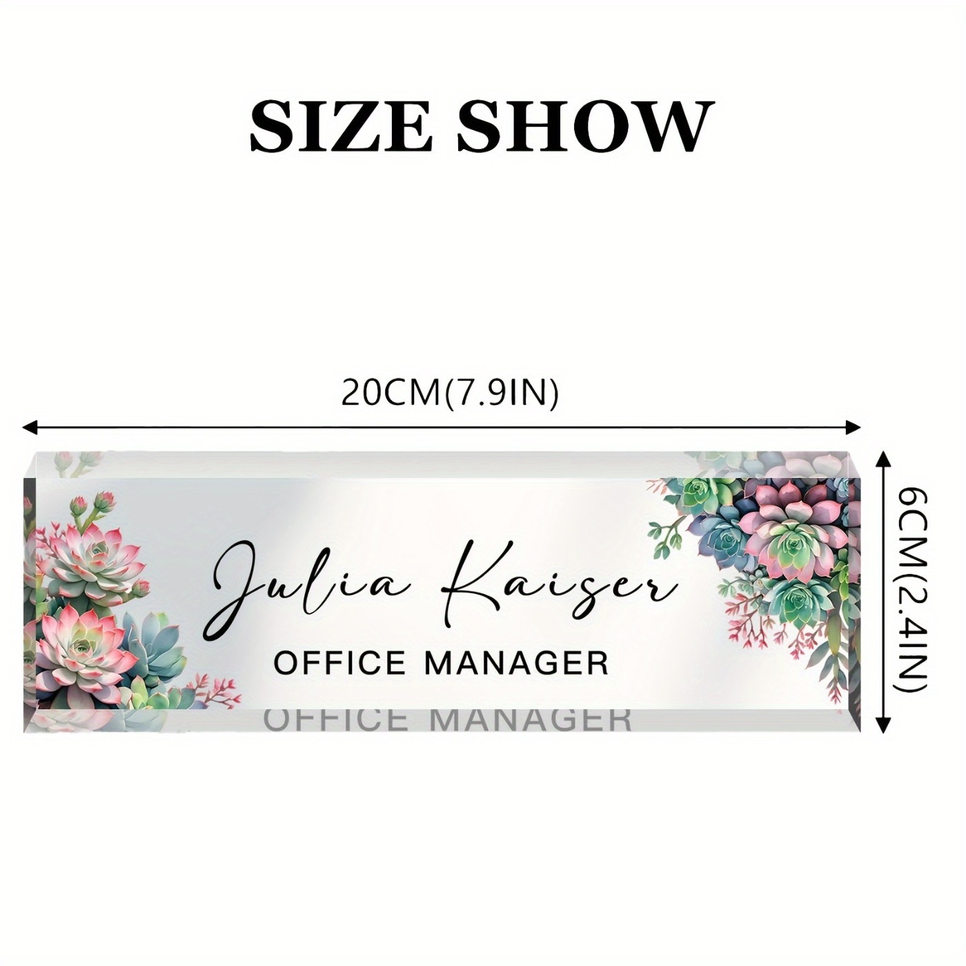 [2D Flat] 1pc Classic Style Ac - Desk Name Plate avaliação e preço