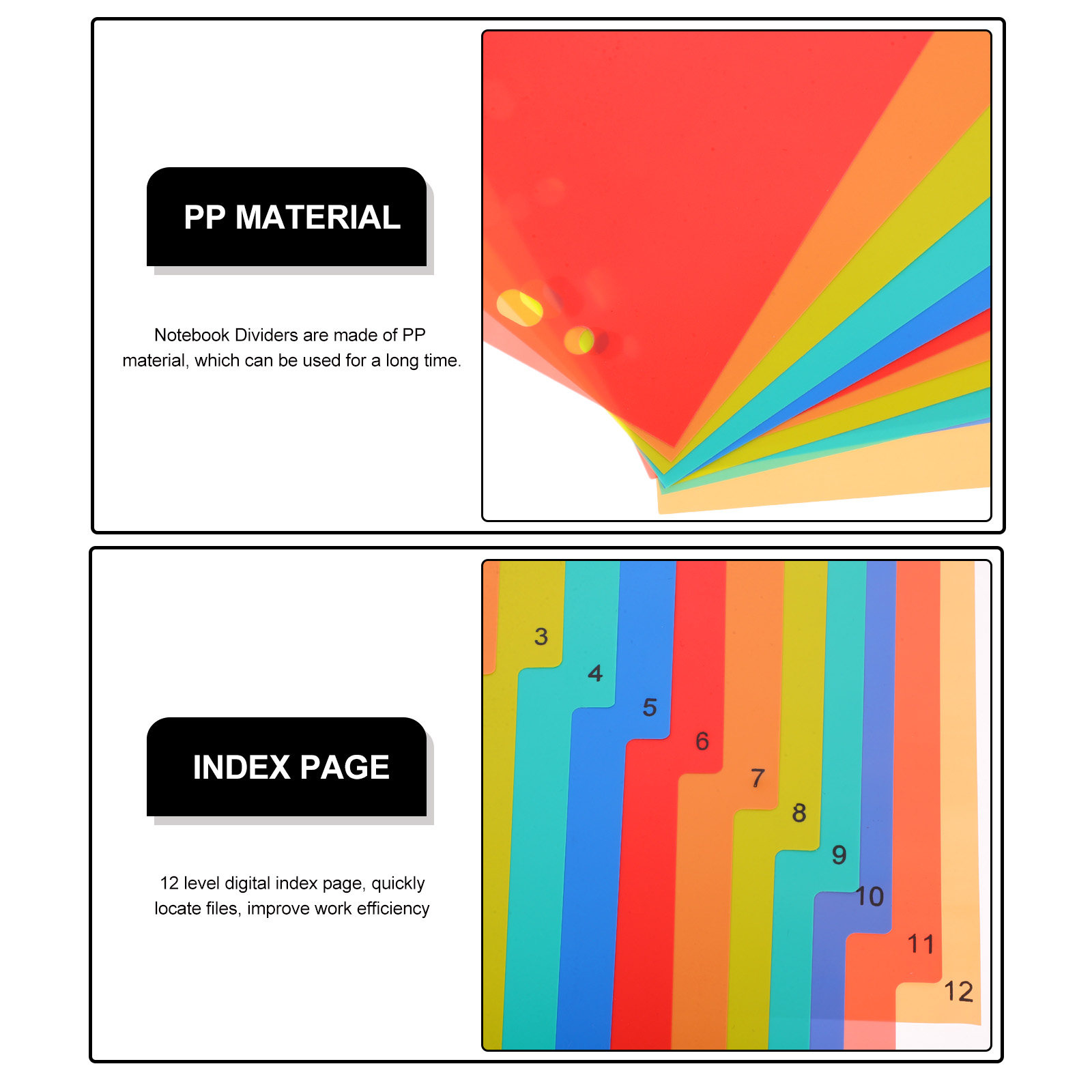 Plastic Binder Dividers A4 Loo - Index Tab Divider avaliação e preço