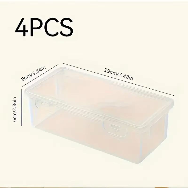 4 large transparent PP storage - Stationery Office Supply Store avaliação e preço