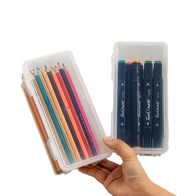 4 large transparent PP storage - Stationery Office Supply Store avaliação e preço
