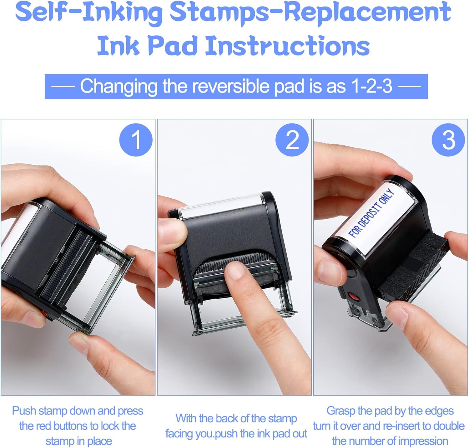 2-Pack For Deposit Only Self-I - Self Inking Stamp avaliação e preço