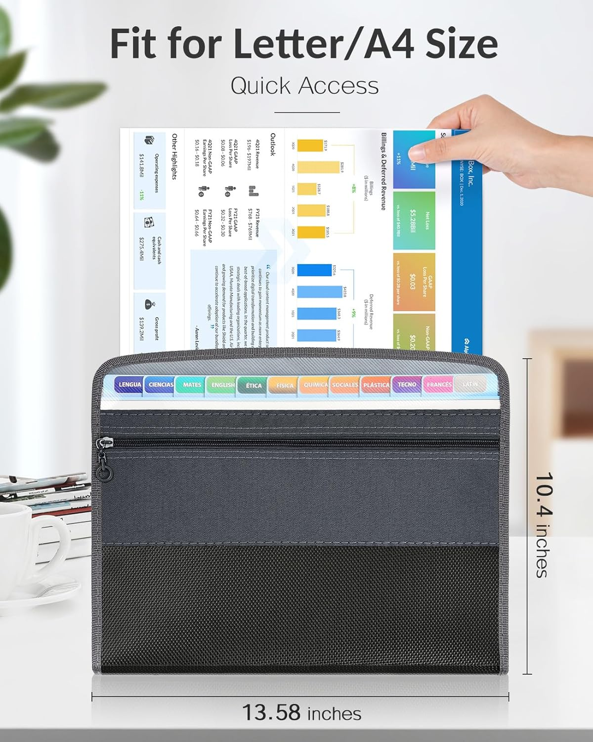 Accordion File Organizer with  - Portfolio Folder Zip avaliação e preço