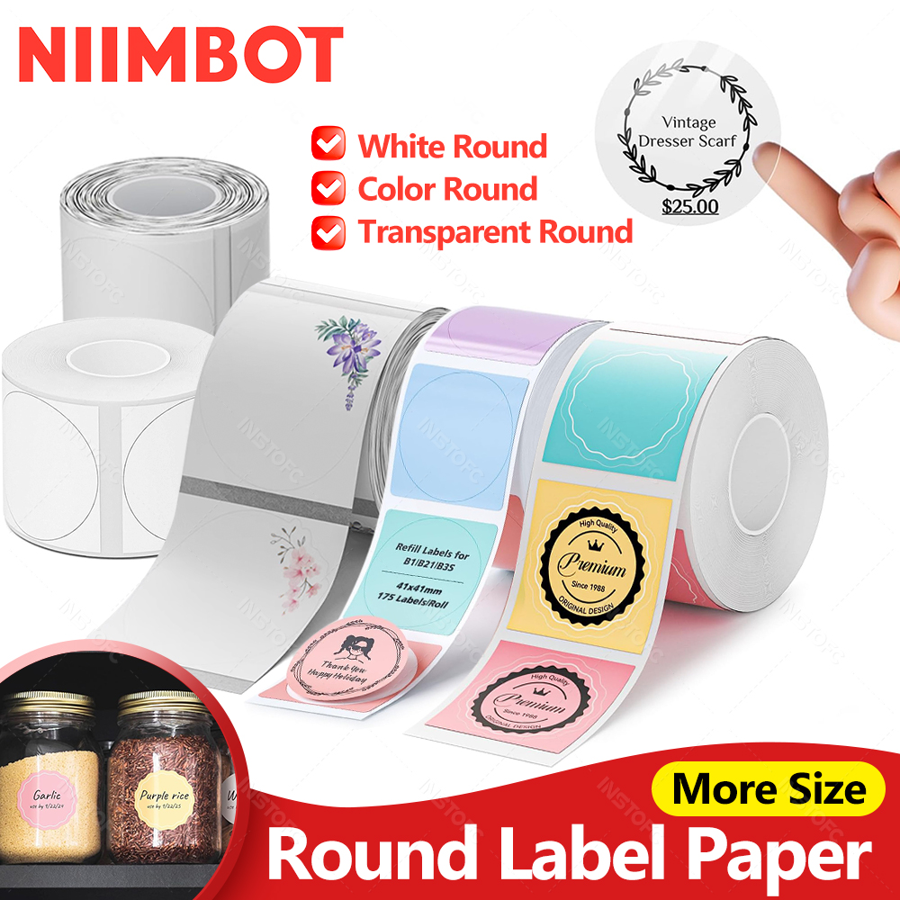 NiiMBOT B21 B1 B3S Round Label - Label Printer Tape avaliação e preço