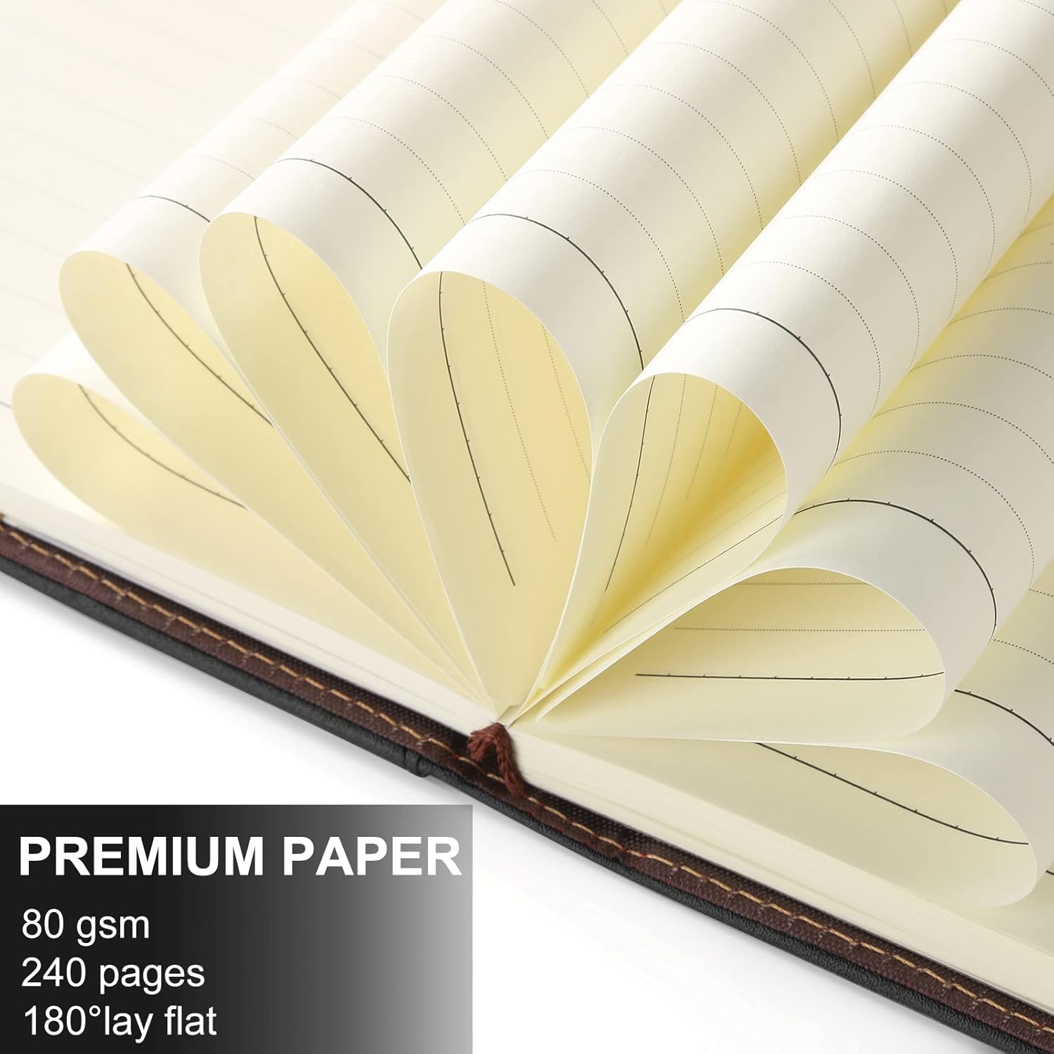 A5 Lined Leather Journal with  - Journal Leather Hardcover avaliação e preço