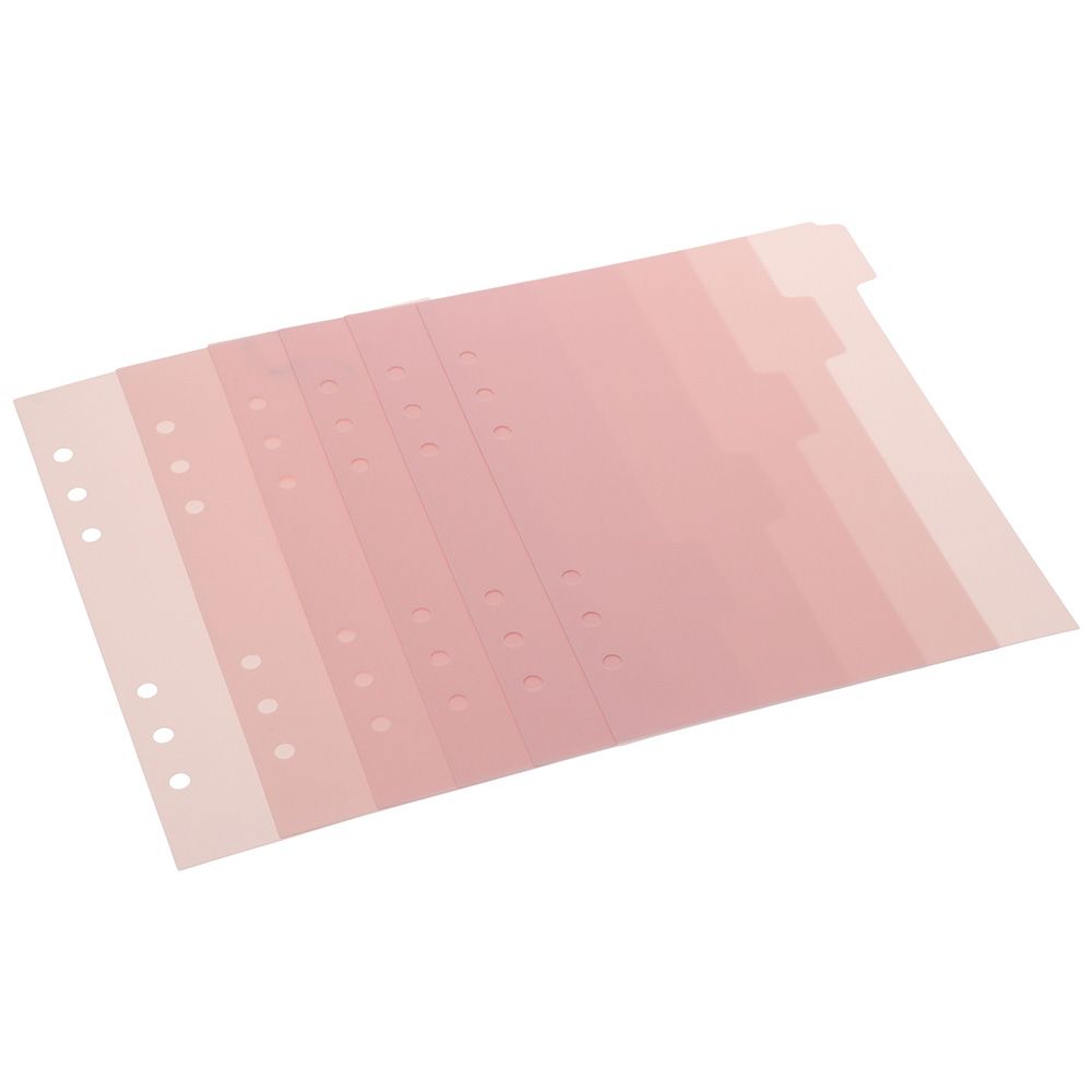 6 PCS A5 Binder Divider,Pink 6 - Index Tab Divider avaliação e preço