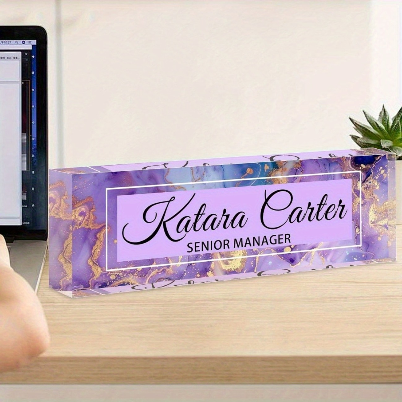 Custom Acrylic Desk Name Plate - Desk Name Plate avaliação e preço