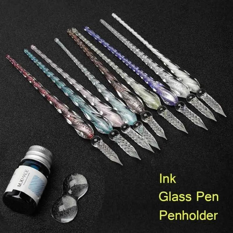 Colored Crystal Glass Dip Pen  - Fountain Pen Ink avaliação e preço