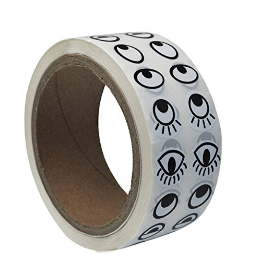 Black White Eye Stickers Label - Sticker Label Roll avaliação e preço