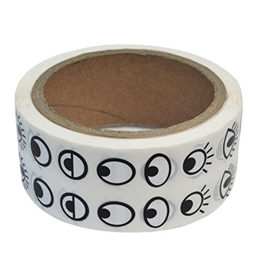 Black White Eye Stickers Label - Sticker Label Roll avaliação e preço