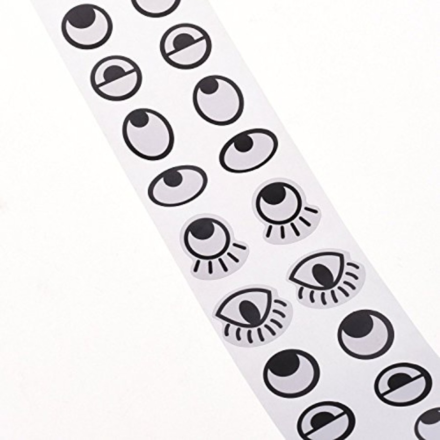 Black White Eye Stickers Label - Sticker Label Roll avaliação e preço