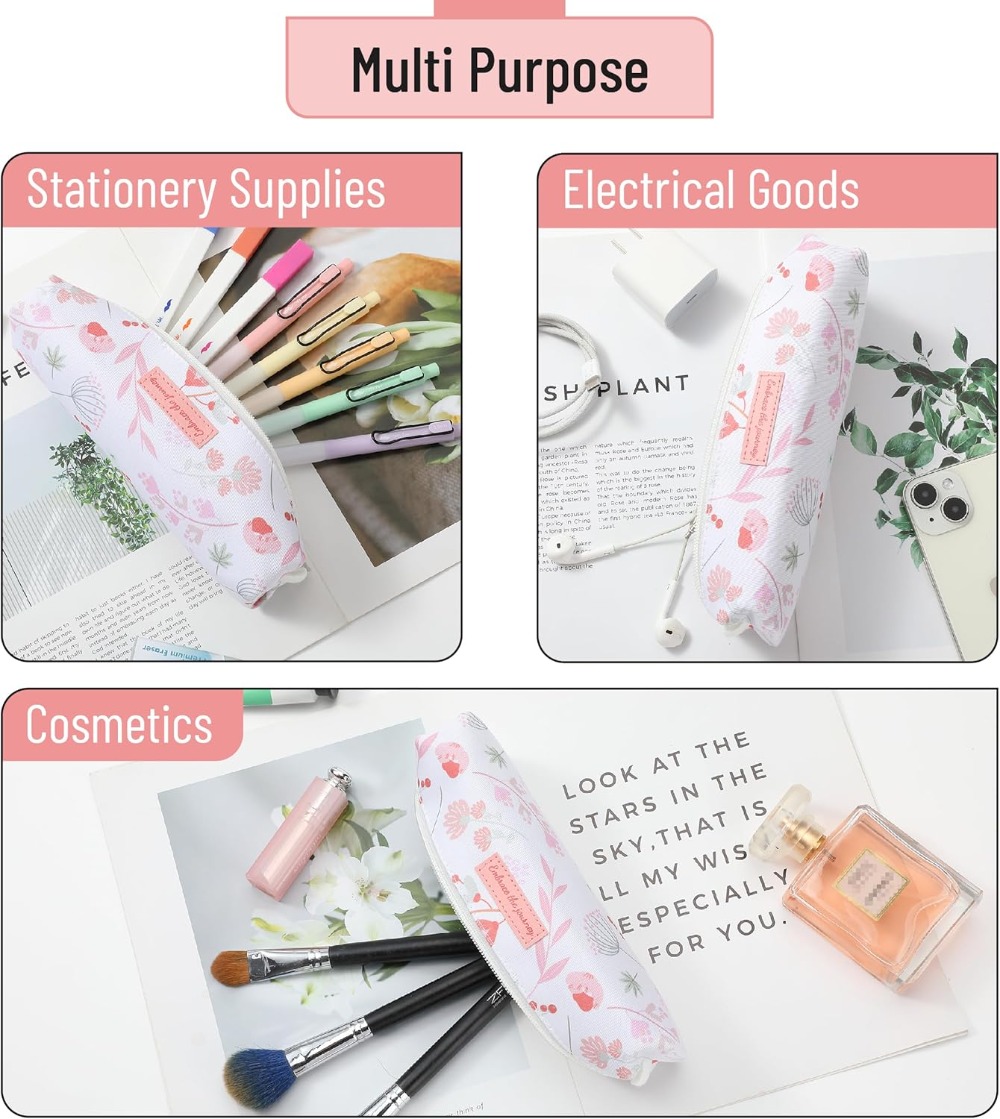 Multipurpose Canvas Pencil Pou - Ideal Stationery & Office Supply avaliação e preço
