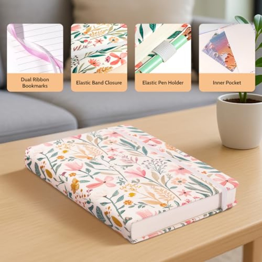 Floral Lined Journal for Women - Journal Leather Hardcover avaliação e preço