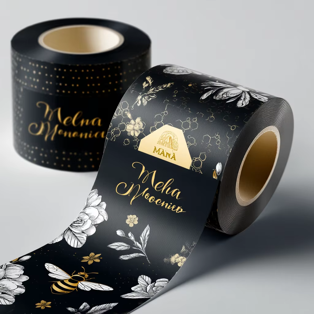 Custom Luxury Gold Foil Vinyl  - Sticker Label Roll avaliação e preço