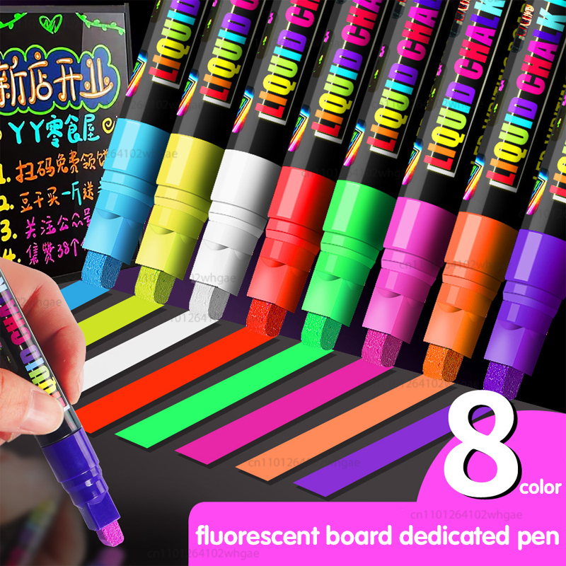 8Color 8mm Liquid Chalk Erasab - Correction Fluid White avaliação e preço