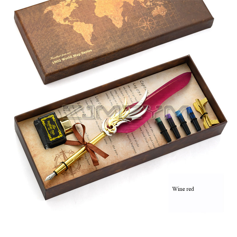 New Feather Pen Luxury Fountai - Fountain Pen Ink avaliação e preço