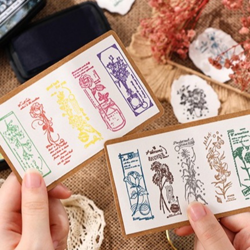 New Colorful Ink Pad Rectangul - Self Inking Stamp avaliação e preço