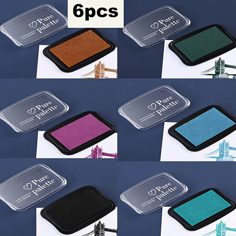 6 pieces - Retro solid color s - Self Inking Stamp avaliação e preço