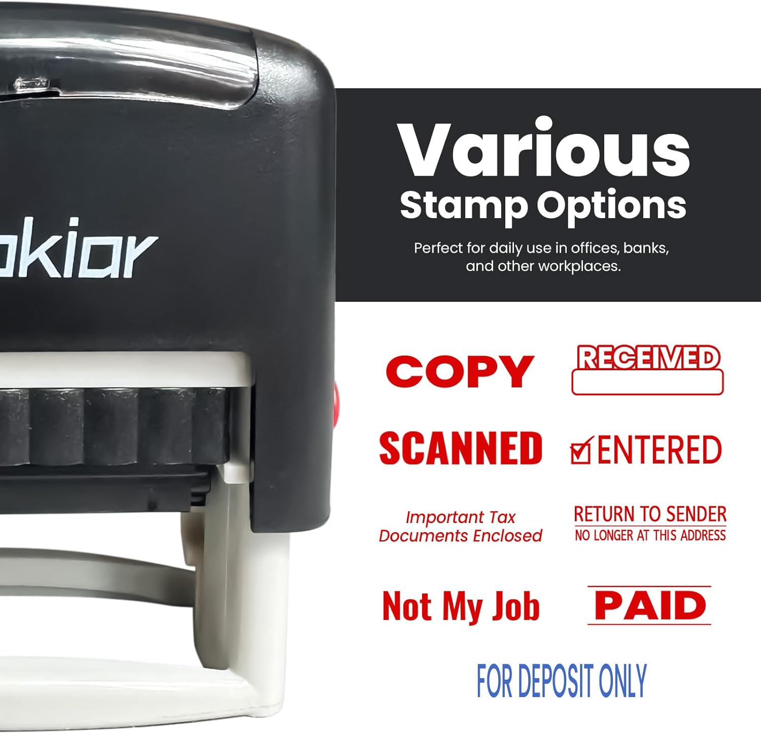 Self-Inking Scanned Stamp, Red - Self Inking Stamp avaliação e preço