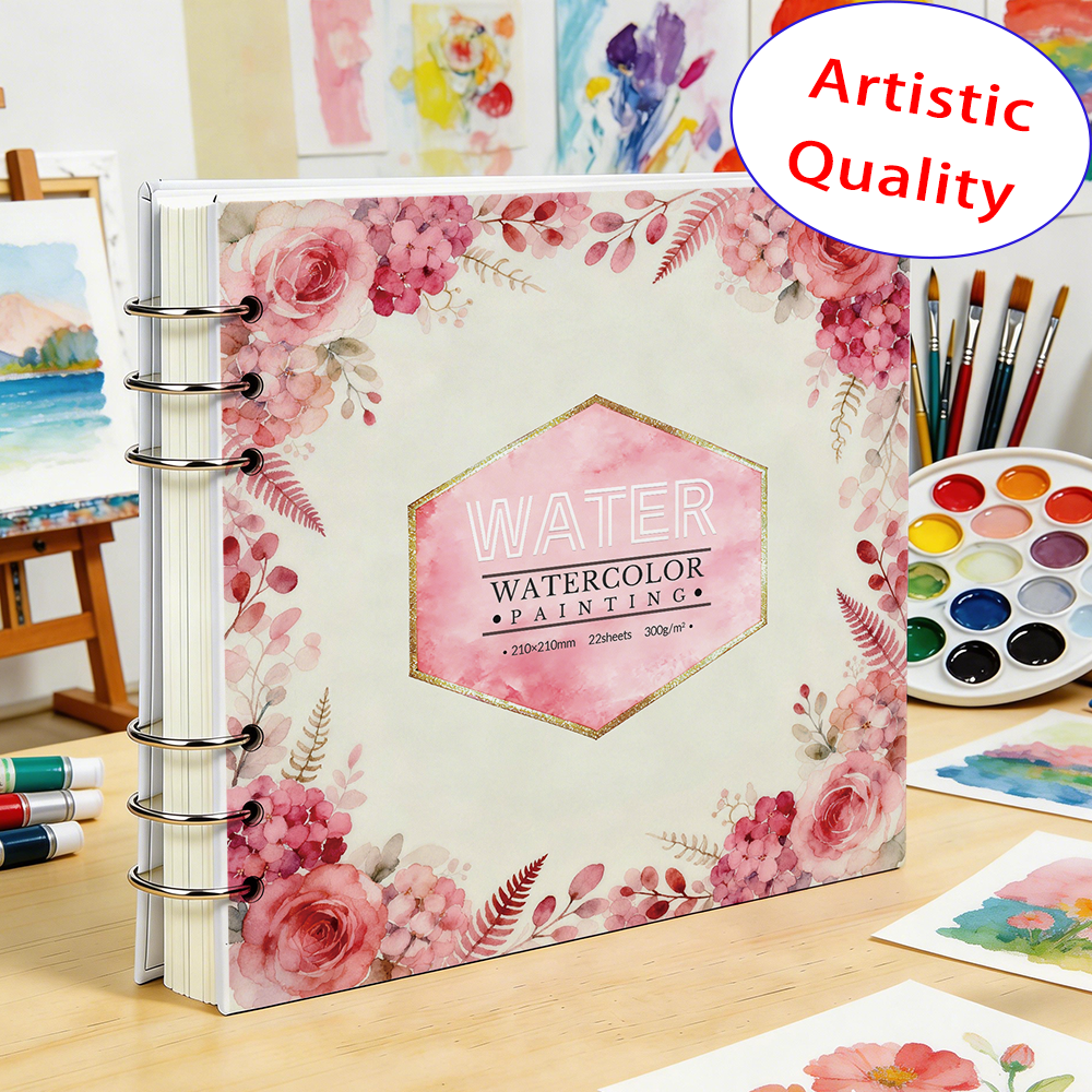 210x210mm 300GSM Watercolor Sk - Art Sketchbook Ring avaliação e preço