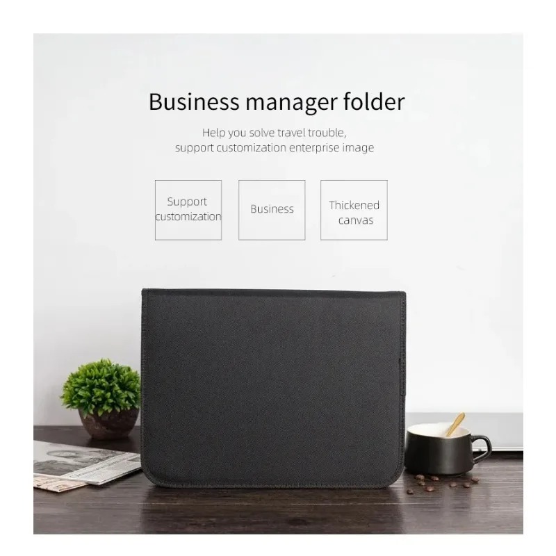 Large Black Business Portfolio - Portfolio Folder Zip avaliação e preço