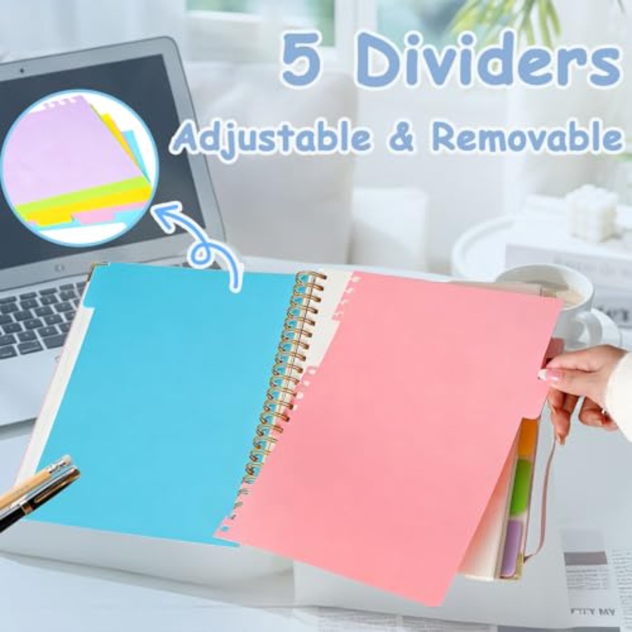 Hardcover Spiral Five Subject  - Journal Leather Hardcover avaliação e preço