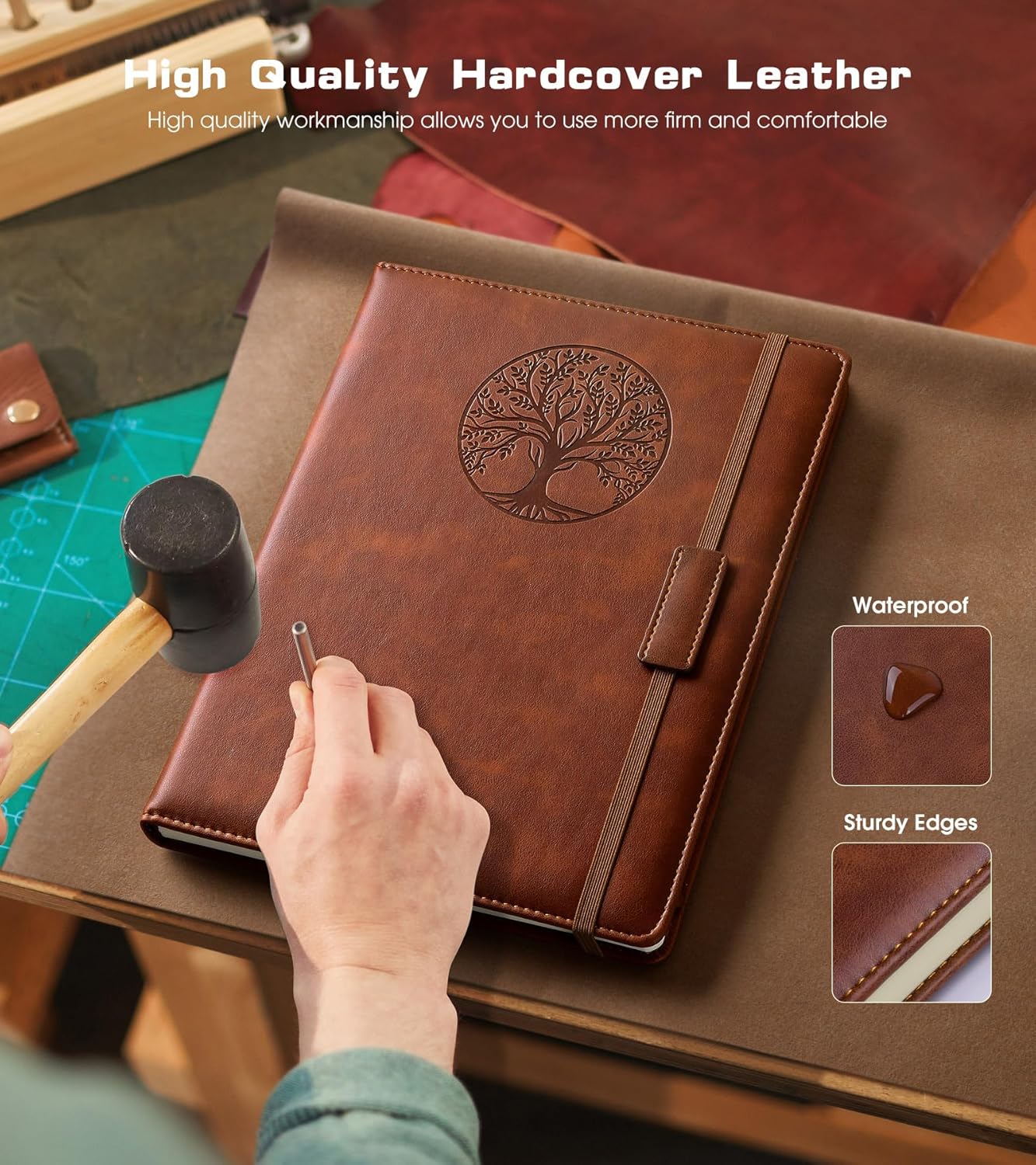 A5 Hardcover Vintage Leather J - Journal Leather Hardcover avaliação e preço