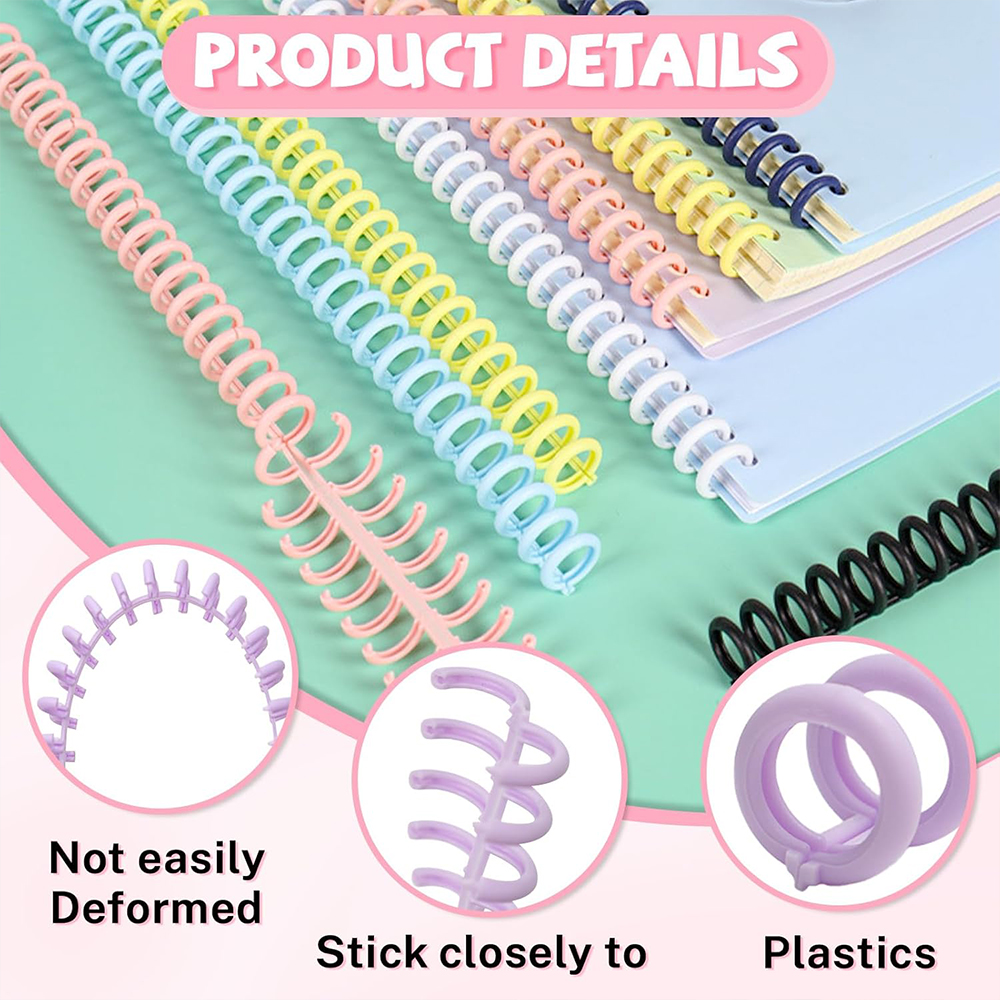 5/10Pcs Loose Leaf Binder Ring - Binding Comb Plastic avaliação e preço