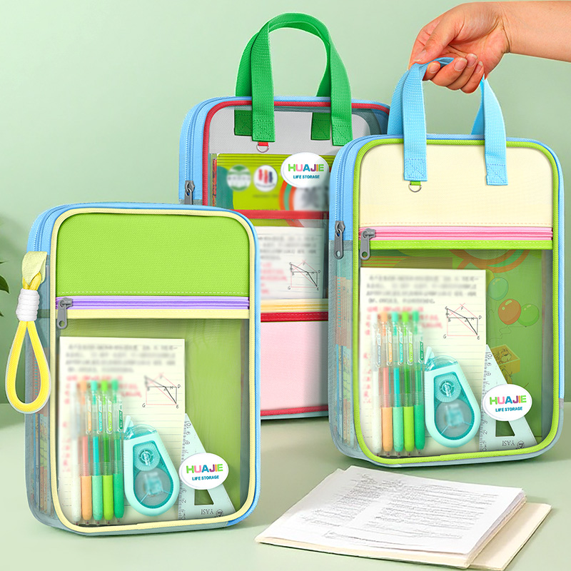 HUAJIE Student Handheld File B - Portfolio Folder Zip avaliação e preço