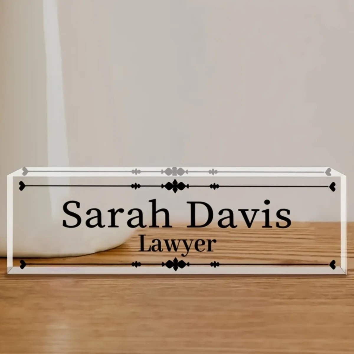 Customized 2D Flat Acrylic Des - Desk Name Plate avaliação e preço