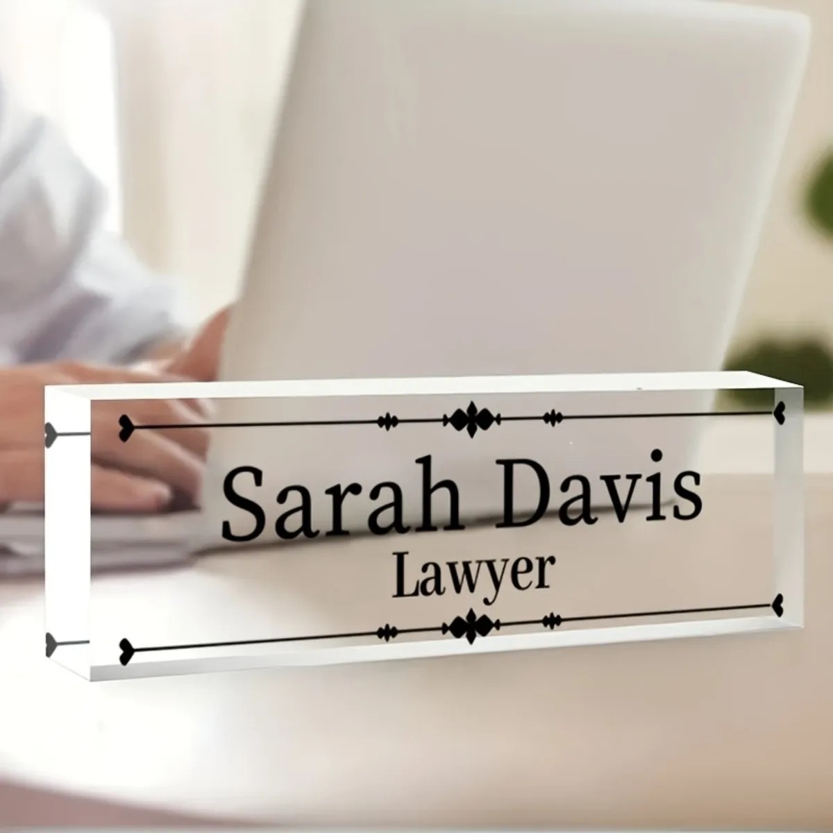 Customized 2D Flat Acrylic Des - Desk Name Plate avaliação e preço